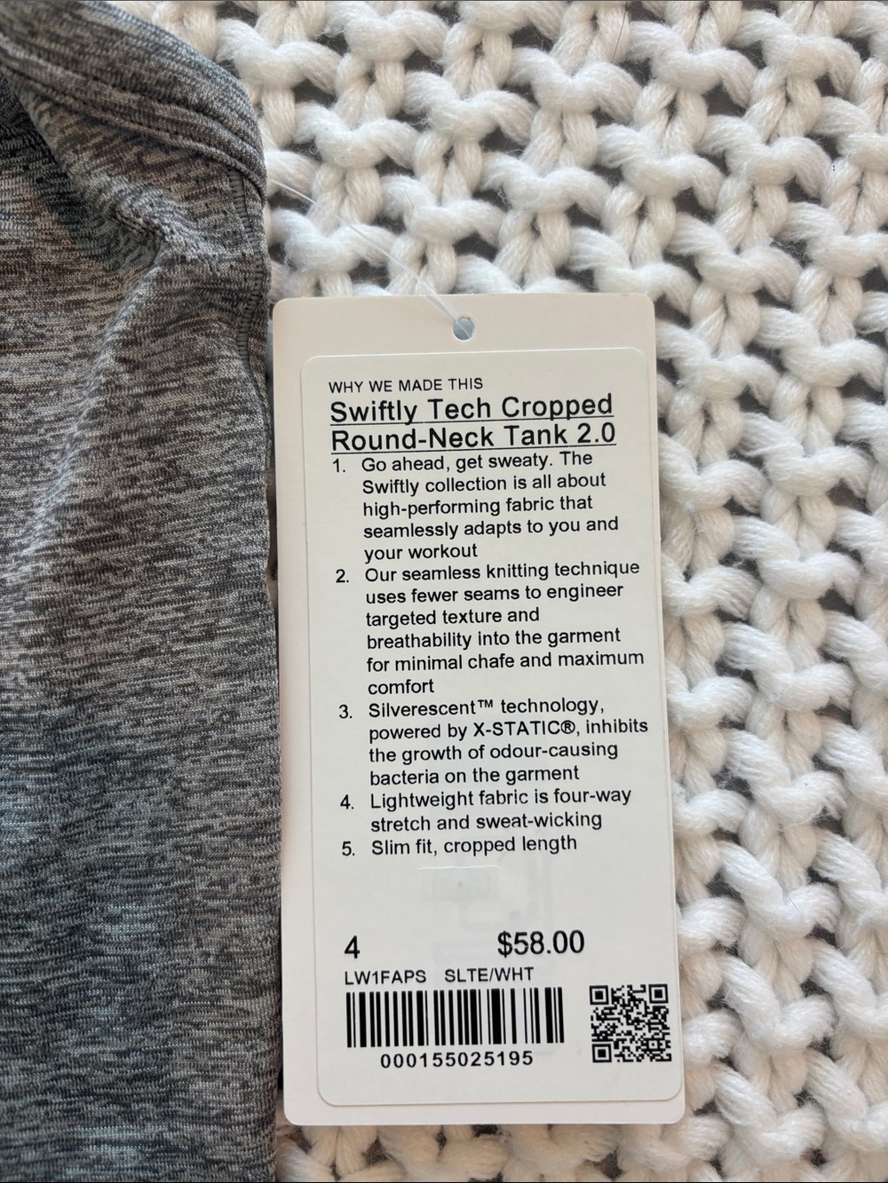 lululemon Gray Heather Racerback Tank - Picture 2 of 4